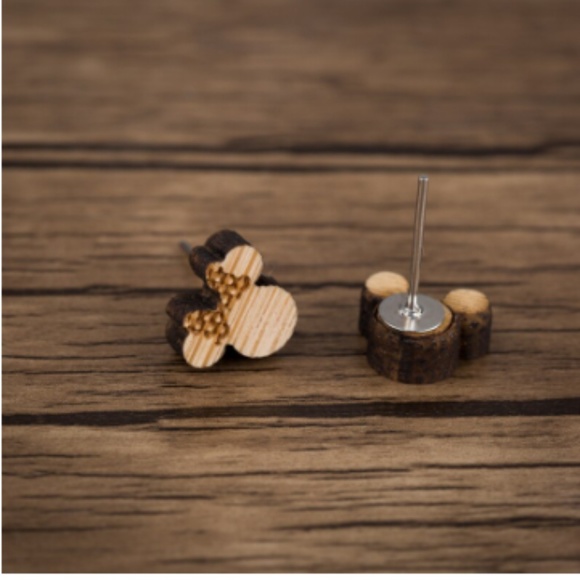 "Love You For Ears & Ears" Mickey Minnie Earrings - Picture 2 of 3